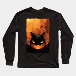 Spooky Bat Masked Pumpkin Long Sleeve T-Shirt